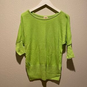 Mossimo‎ Sweater Small Dolman Sleeves Elbow Green